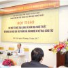 Ông Vũ Quốc Khánh, Chủ tịch Hội Nhiếp ảnh Việt Nam phát biểu tại Hội thảo